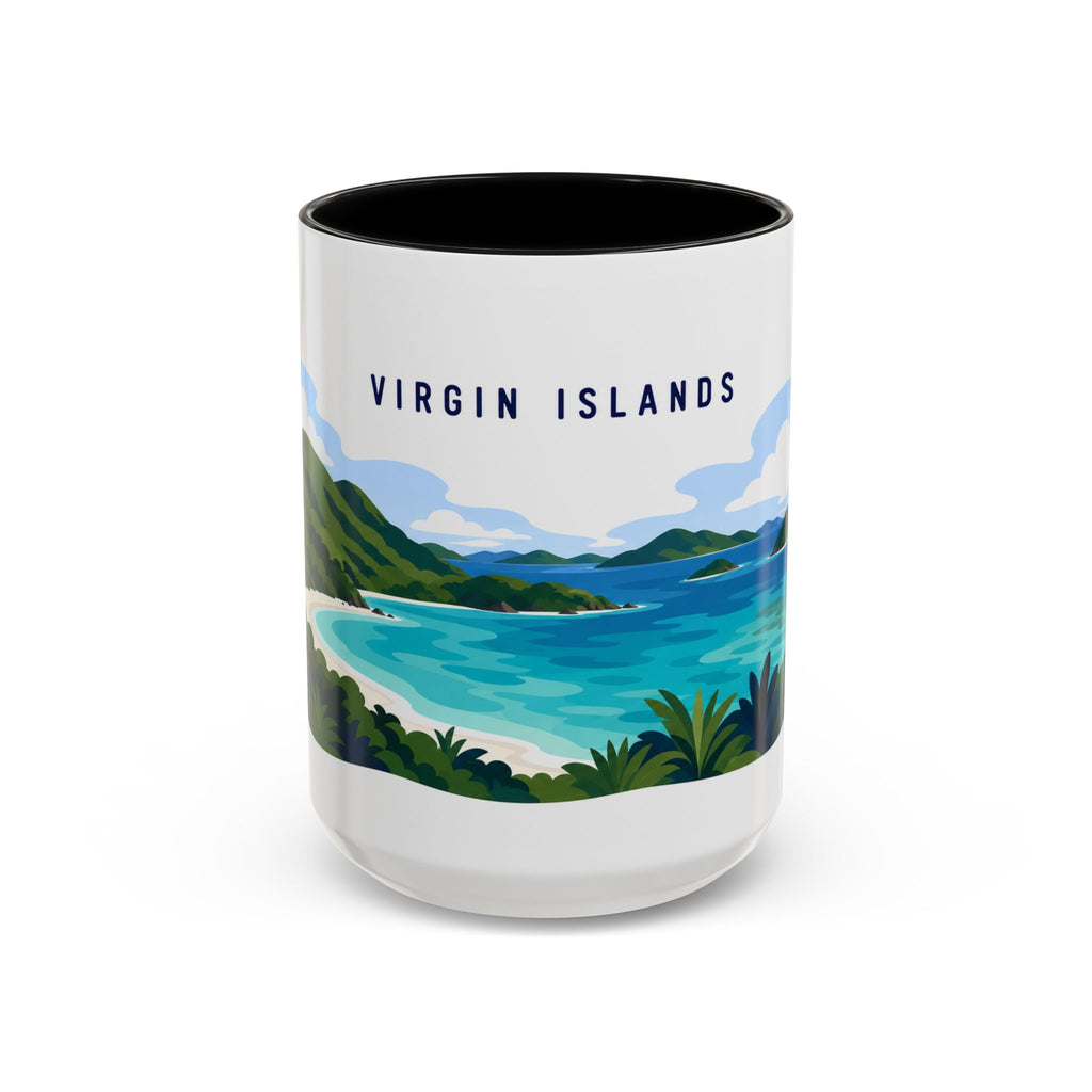 Virgin Islands National Park Coffee Mug | Solid Color Block Park Souvenir | 11oz 15oz Accent Mug