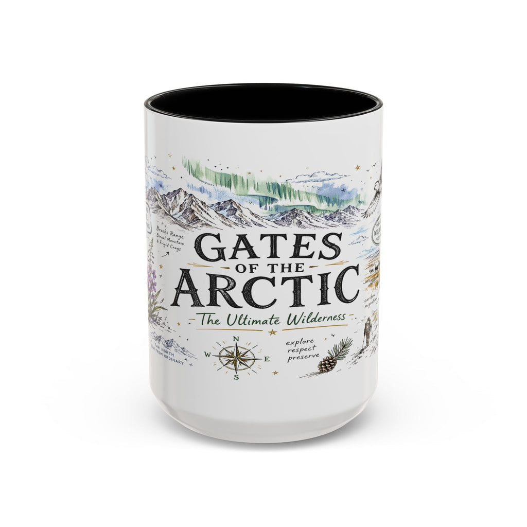 Gates of the Arctic National Park Coffee Mug | Alaska Arctic Wilderness Gift | Accent Color Ceramic 11oz 15oz