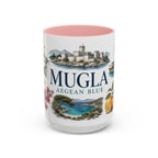 Mugla Coffee Mug | Turkey Travel Souvenir | Vintage Illustrated City Gift | 11 oz 15 oz Accent Mug