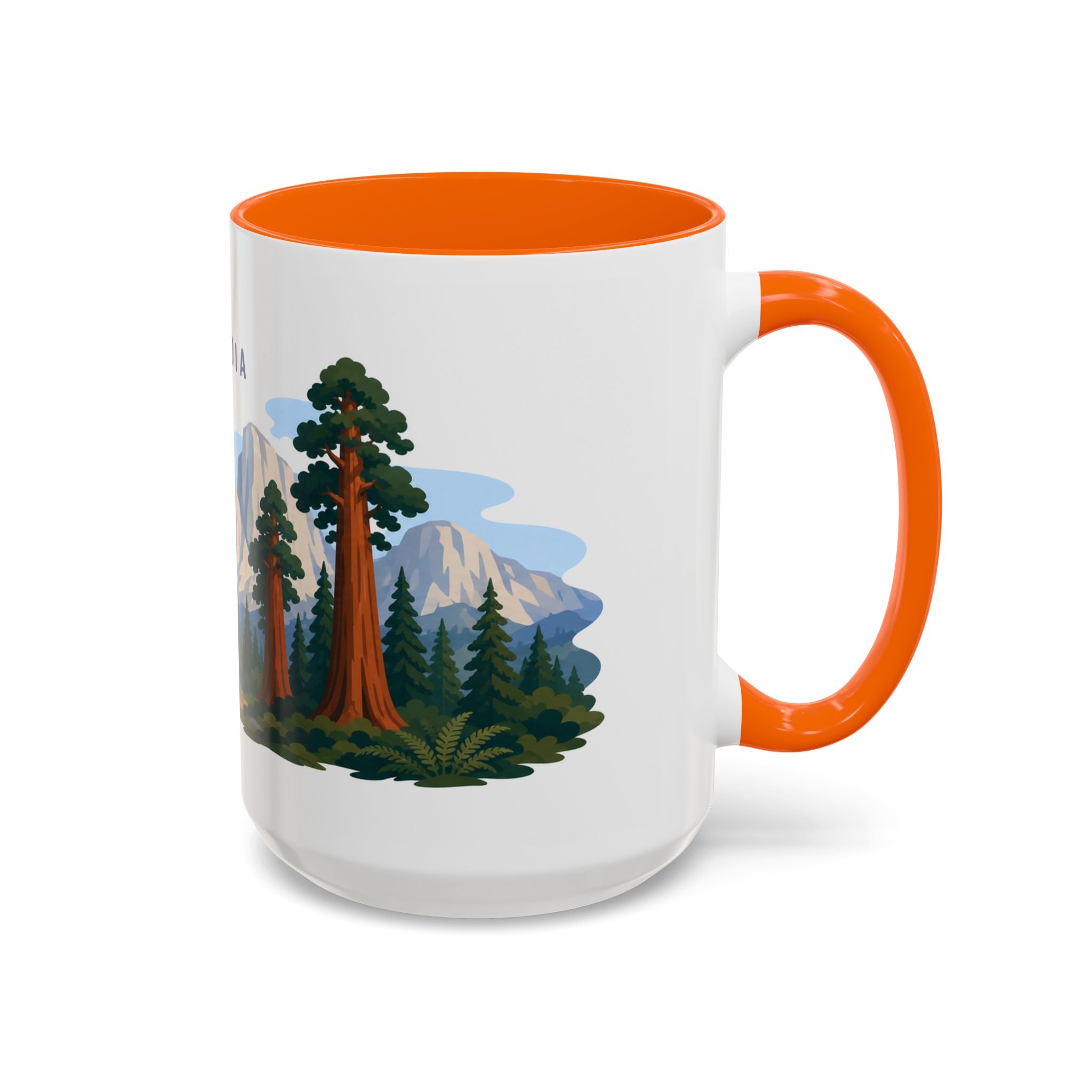 Sequoia National Park Coffee Mug | Solid Color Block Park Souvenir | 11oz 15oz Accent Mug