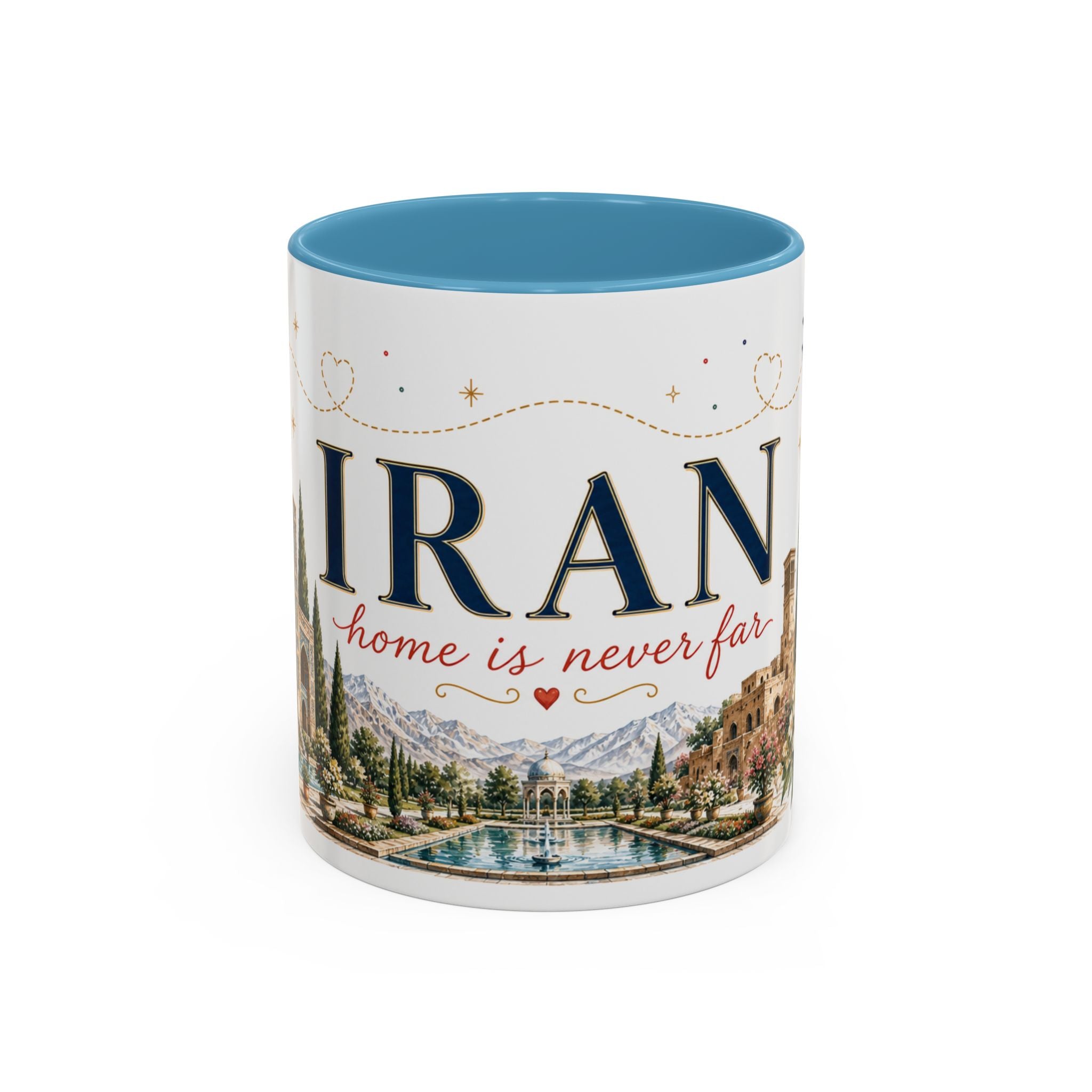 Iran Home Country Mug | Moving Away Gift | Long Distance Friendship | 11 oz 15 oz Accent Mug