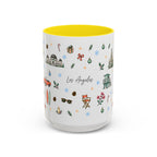 Los Angeles Christmas Mug | Watercolor City Souvenir | Ceramic Coffee Cup (11oz or 15oz)