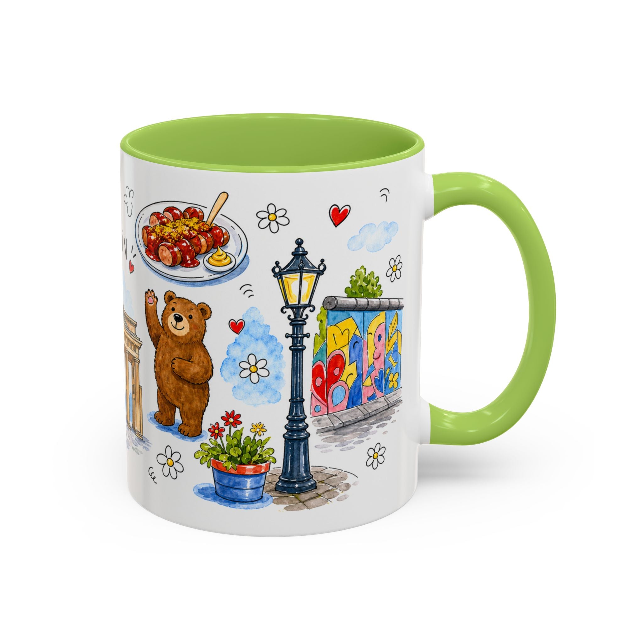 Berlin Travel Mug | European City Souvenir Accent Coffee Mug | 11oz 15oz Ceramic Cup