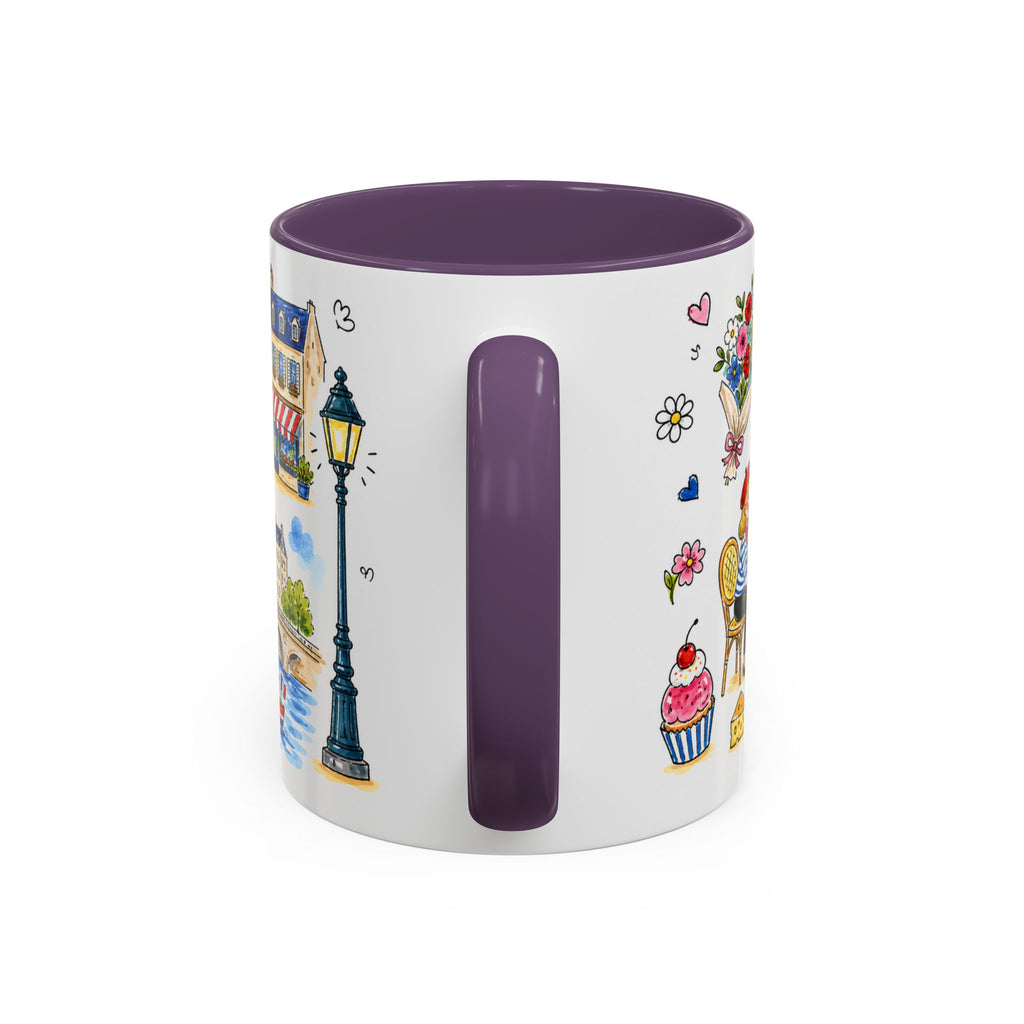 Paris Travel Mug | European City Souvenir Accent Coffee Mug | 11oz 15oz Ceramic Cup