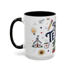 Best Teacher Ever Coffee Mug | Teacher Appreciation Gift | Accent Color Ceramic 11oz 15oz