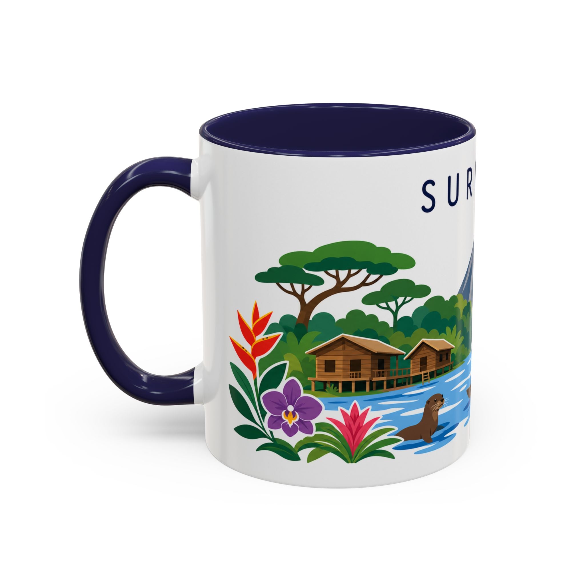Suriname Coffee Mug | Travel Souvenir Accent Mug | Country Gift Ceramic Cup 11oz 15oz