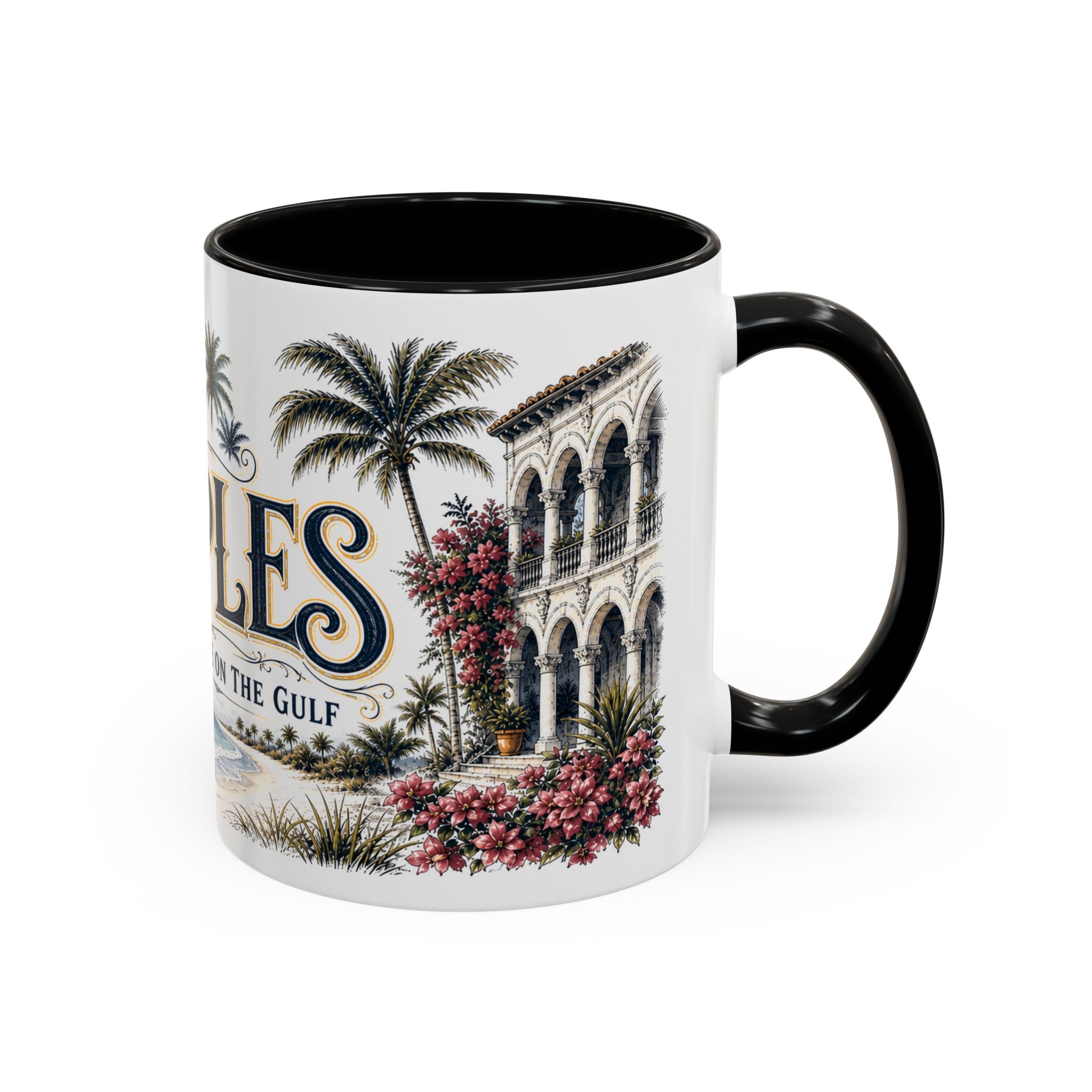 Naples Coffee Mug | United States Travel Souvenir | Vintage Illustrated City Gift | 11 oz 15 oz Accent Mug