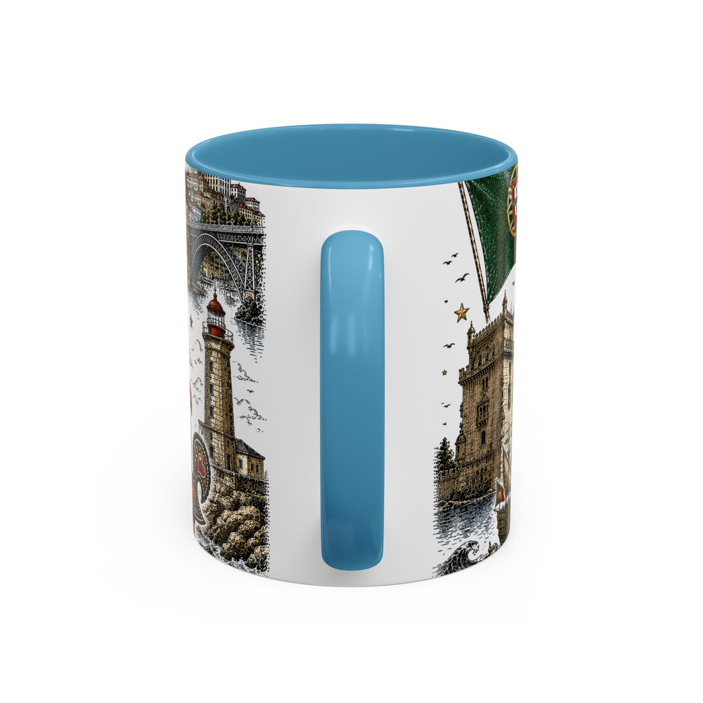 Portugal Soccer Coffee Mug | World Cup Fan Gift | Accent Color Ceramic 11oz 15oz Match Day Cup