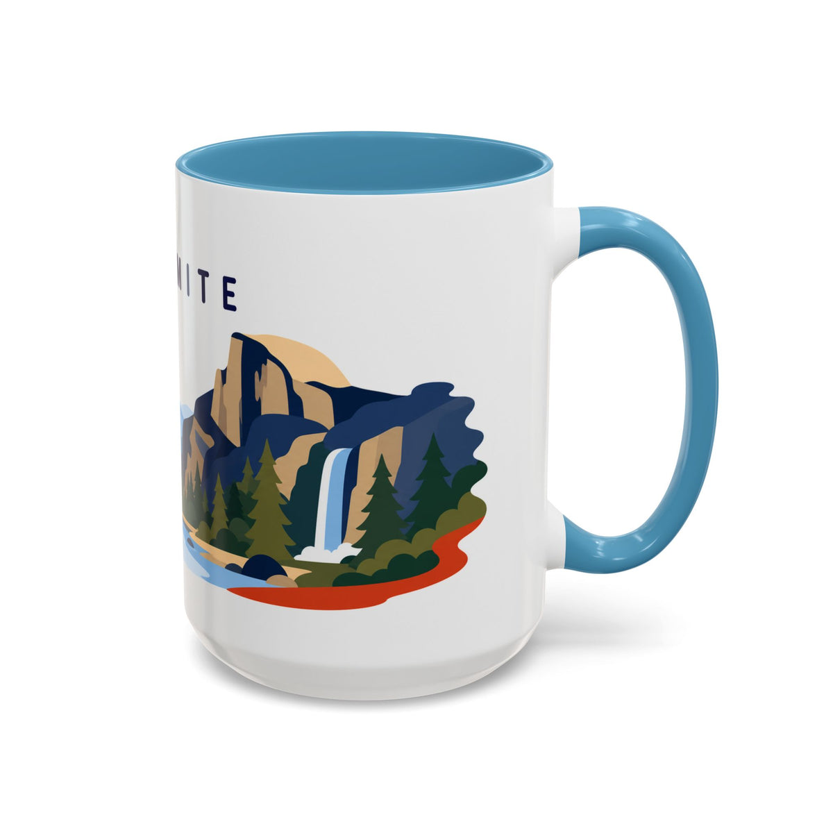 Yosemite Coffee Mug | Travel Destination Souvenir Gift | Accent Color Ceramic 11oz 15oz