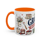 Grandma Makes Life Sweeter Coffee Mug | Gift From Grandkids | Accent Color Ceramic 11oz 15oz