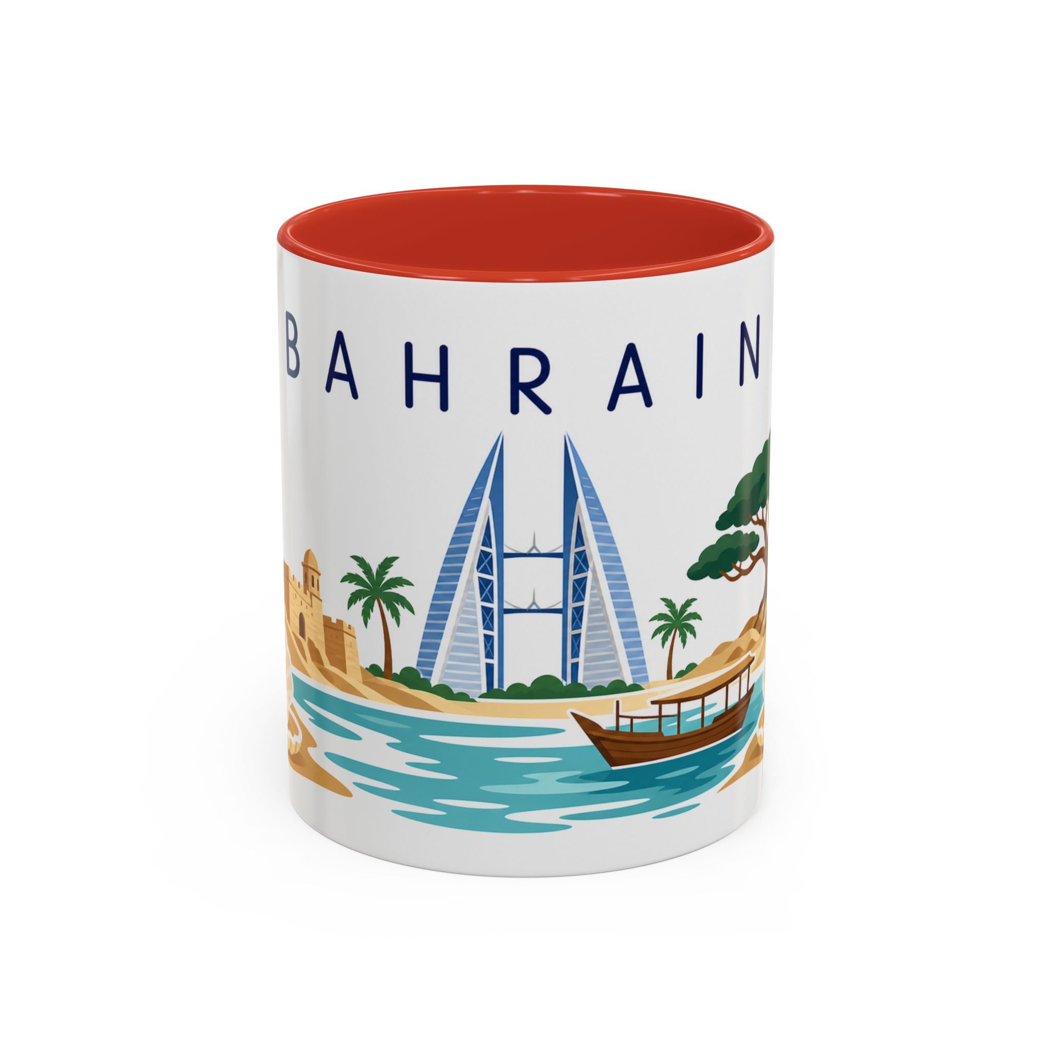 Bahrain Coffee Mug | Travel Souvenir Accent Mug | Country Gift Ceramic Cup 11oz 15oz