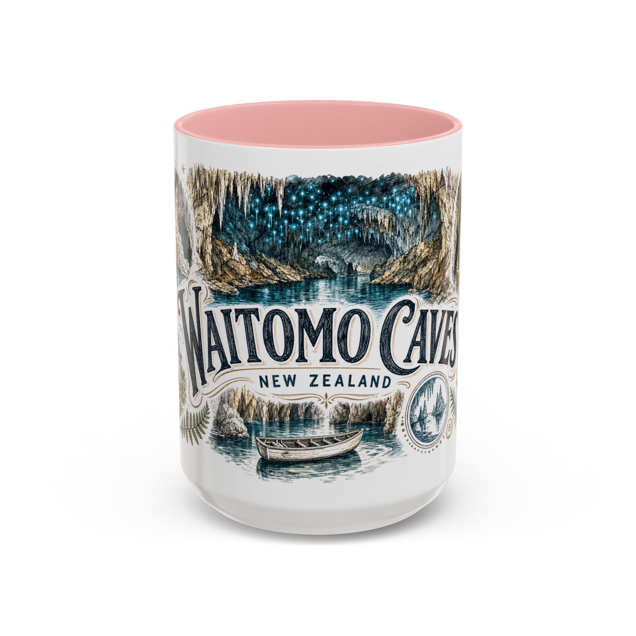 Waitomo Caves Mug, New Zealand Travel Souvenir, Bucket List Gift, Accent Ceramic Coffee Mug 11oz 15oz