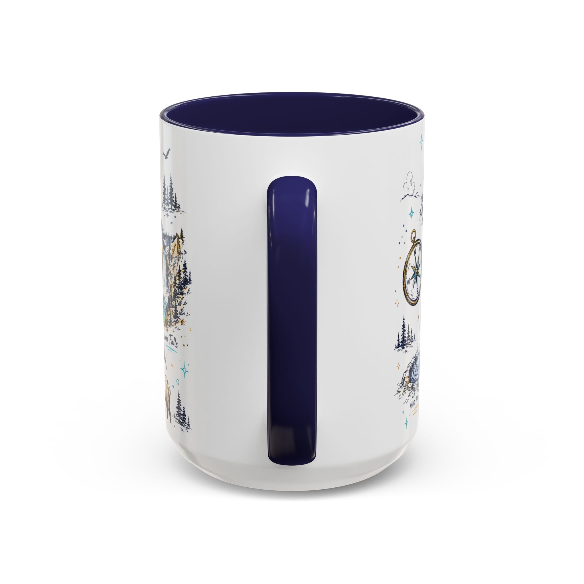 Yellowstone National Park Coffee Mug | Hiking Camping Nature Gift | Accent Color Ceramic 11oz 15oz