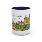 Sintra Illustrated Travel Mug | Portugal Souvenir Accent Coffee Mug | 11oz 15oz Ceramic Cup