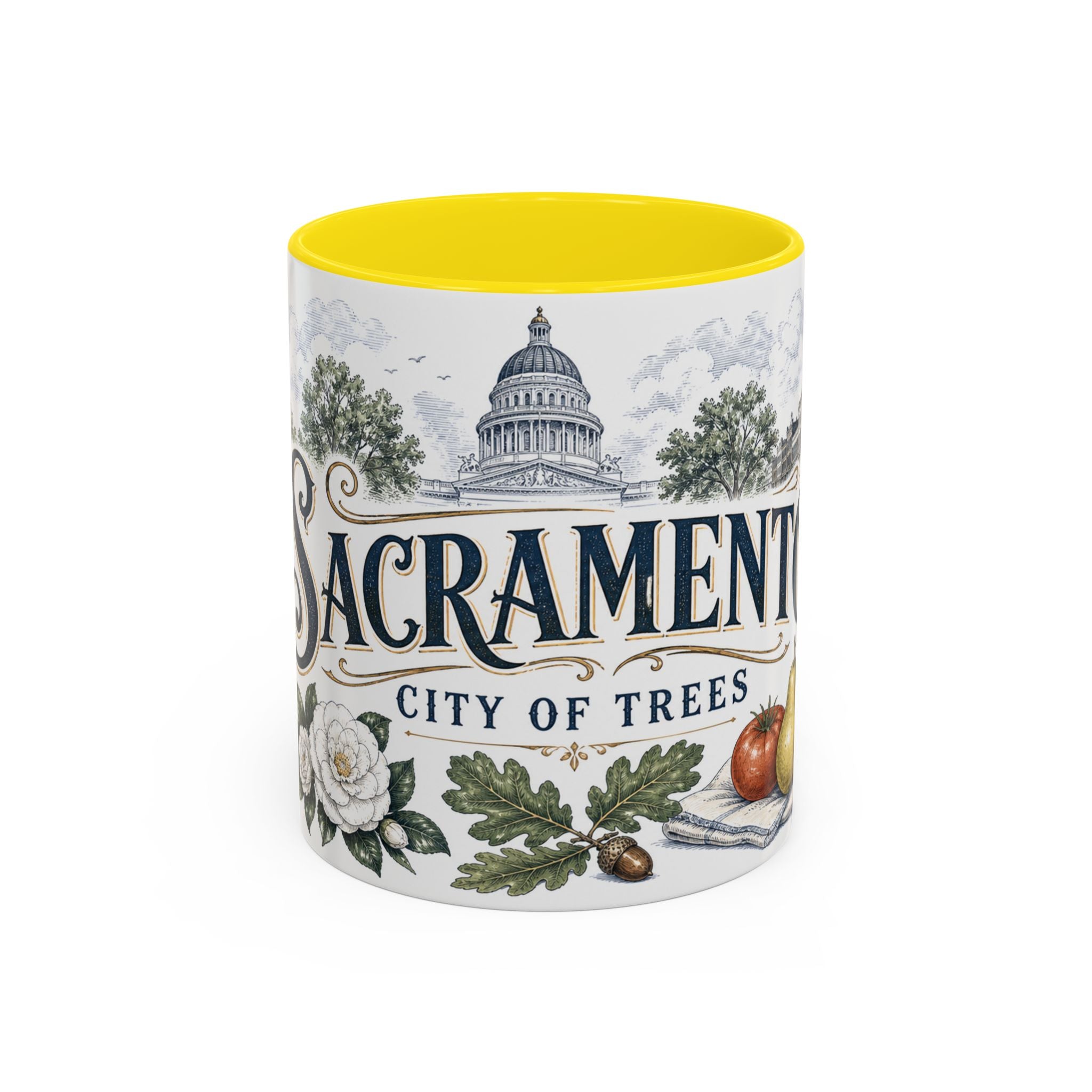 Sacramento Coffee Mug | United States Travel Souvenir | Vintage Illustrated City Gift | 11 oz 15 oz Accent Mug