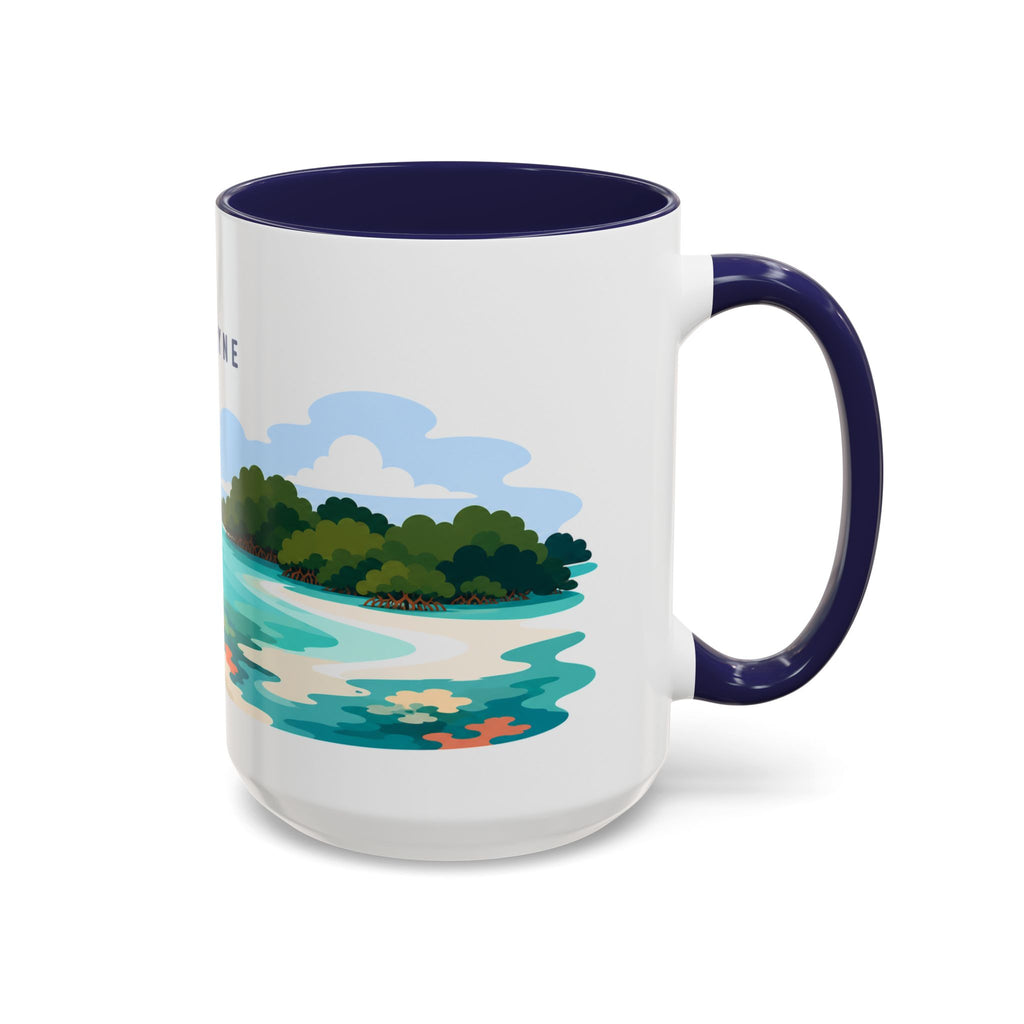 Biscayne National Park Coffee Mug | Solid Color Block Park Souvenir | 11oz 15oz Accent Mug