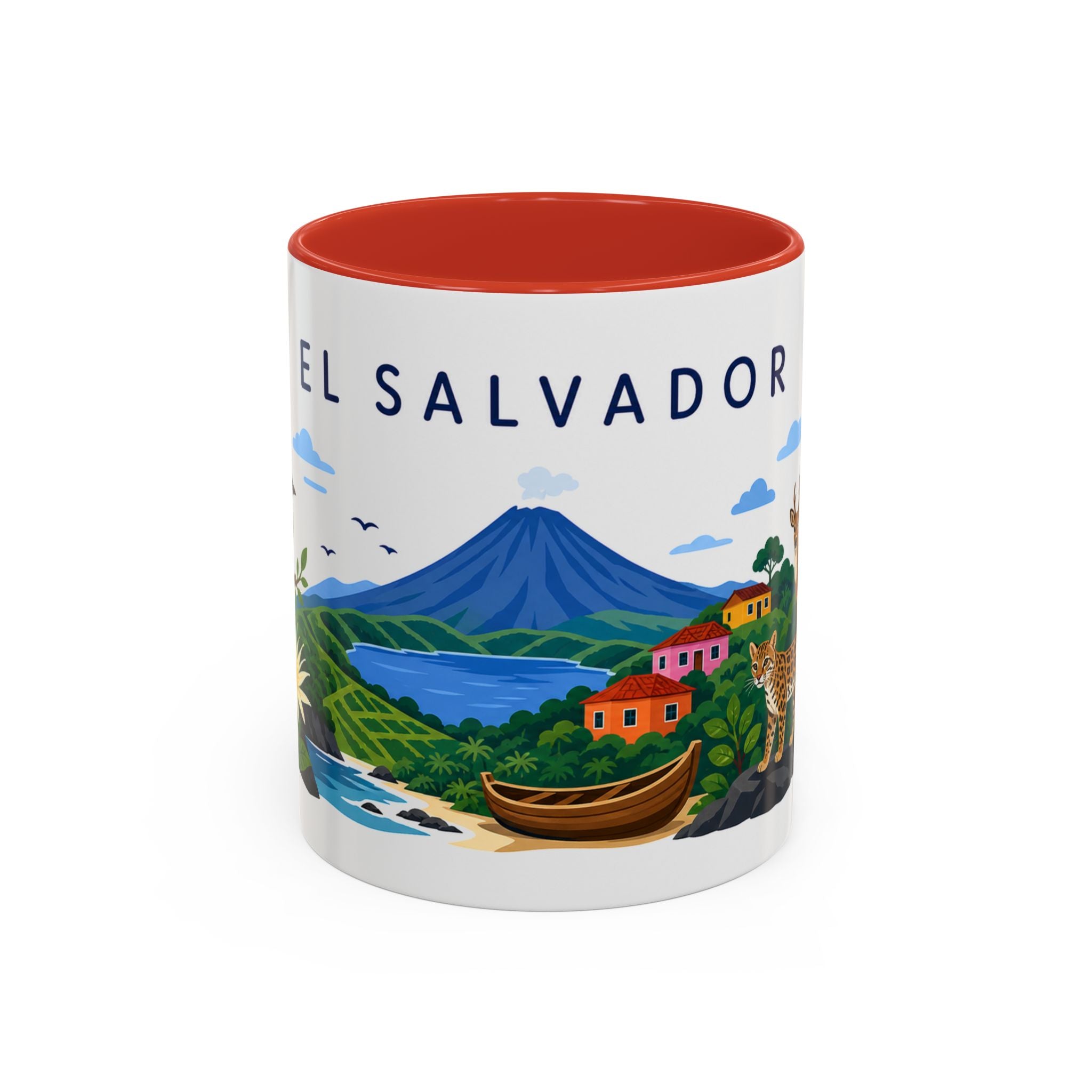 El Salvador Coffee Mug | Travel Souvenir Accent Mug | Country Gift Ceramic Cup 11oz 15oz