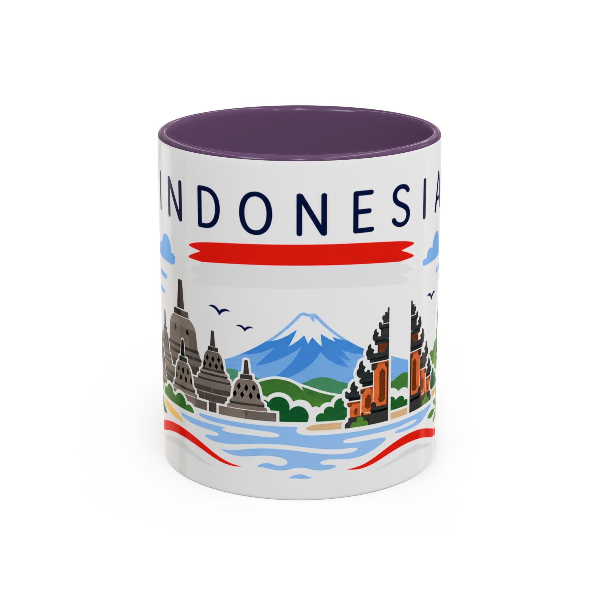 Indonesia Coffee Mug | Travel Souvenir Accent Mug | Country Gift Ceramic Cup 11oz 15oz