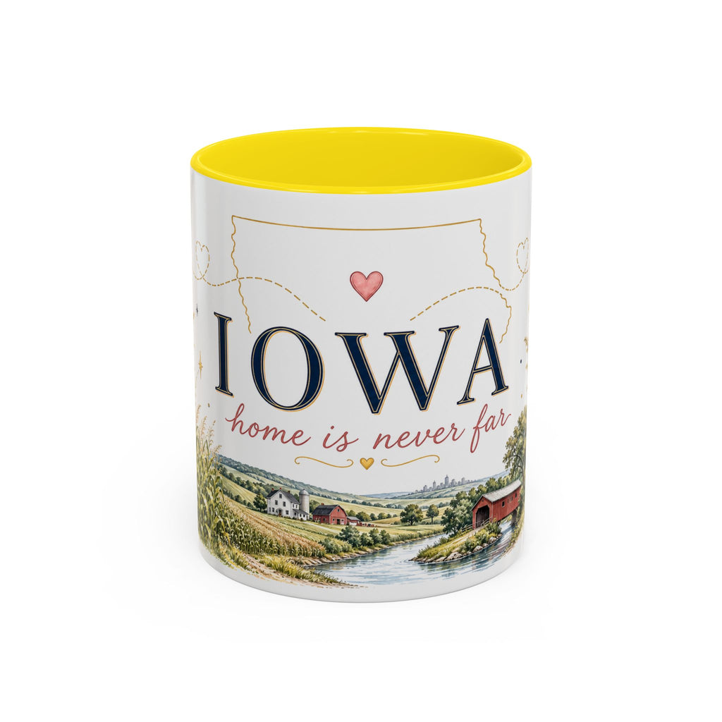 Iowa State Mug | Home is Never Far Accent Mug (11oz or 15oz)