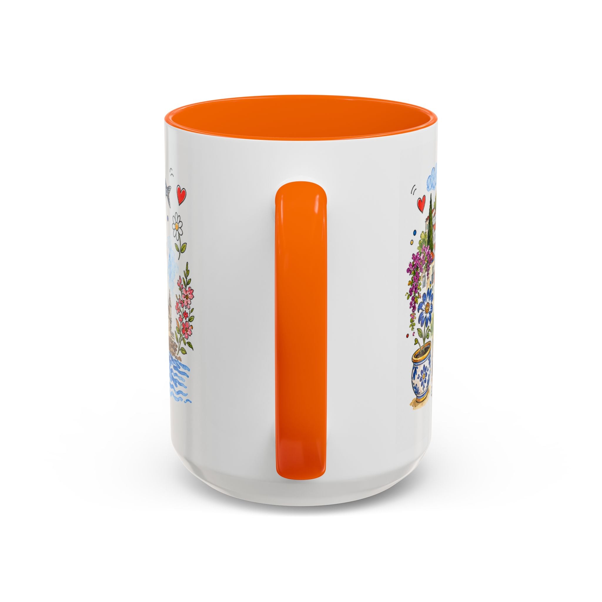 Lisbon Travel Mug | European City Souvenir Accent Coffee Mug | 11oz 15oz Ceramic Cup