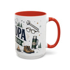 Grandpa The Legend Coffee Mug | Gift From Grandkids | Accent Color Ceramic 11oz 15oz