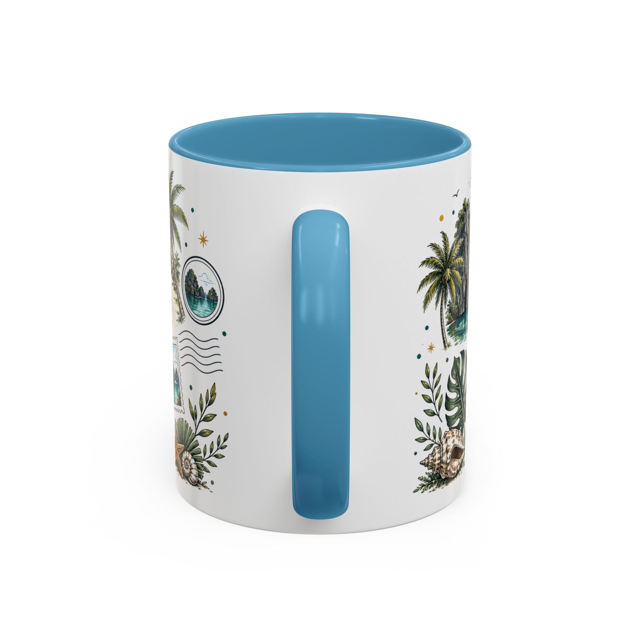 Palawan Coffee Mug | Travel Destination Souvenir Gift | Accent Color Ceramic 11oz 15oz