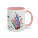 Personalized First Year Teacher Mug | Custom Name Pencil Coffee Cup