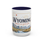 Wyoming Home State Mug | Moving Away Gift | Long Distance Friendship Coffee Cup | 11oz 15oz Accent Mug