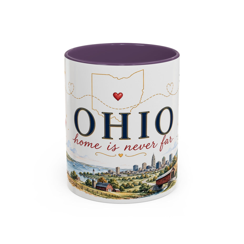 Ohio State Map Mug | Botanical Travel Sketch, Homesick Gift, Long Distance Friendship