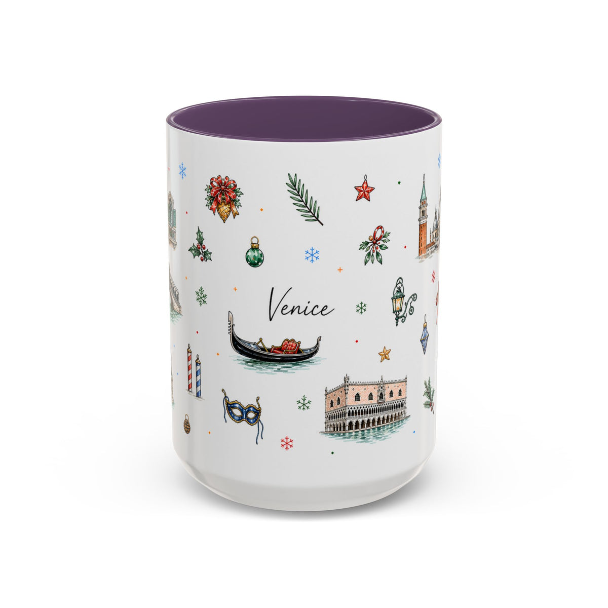 Venice Christmas Mug | Watercolor City Souvenir, Travel Memory Cup