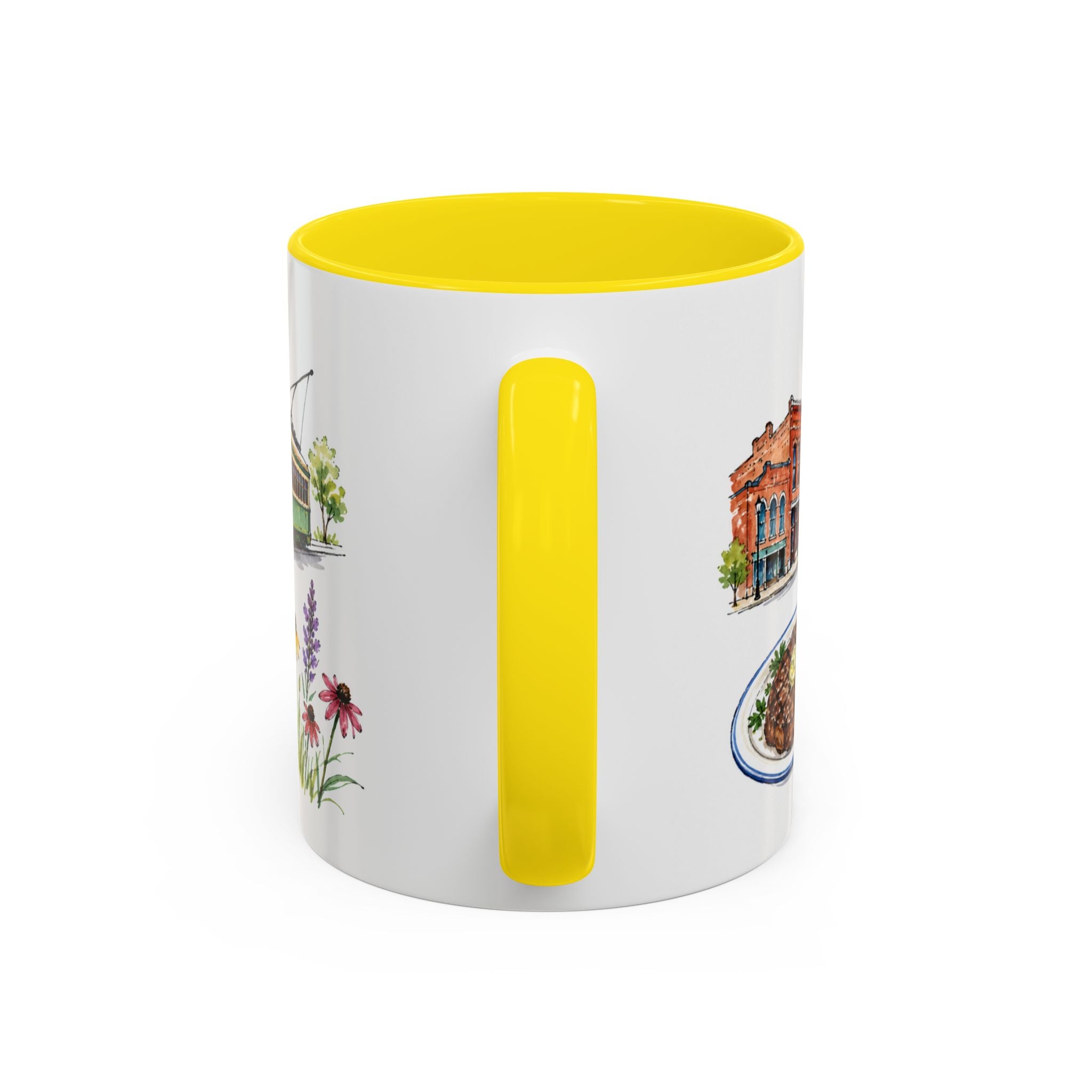 Omaha Illustrated Travel Mug | City Souvenir Accent Coffee Mug | 11oz 15oz Ceramic Cup