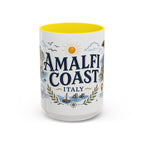 Amalfi Coast Coffee Mug | Travel Destination Souvenir Gift | Accent Color Ceramic 11oz 15oz