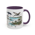 Virgin Islands National Park Coffee Mug | Caribbean Beach Snorkeling Reef Gift | Accent Color Ceramic 11oz 15oz