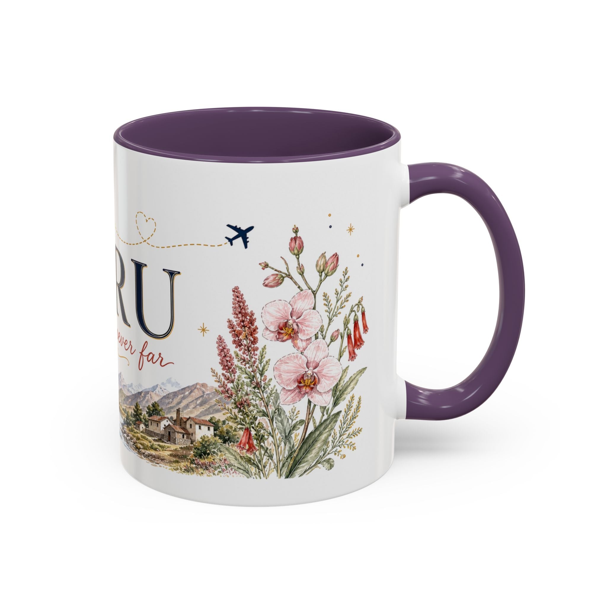 Peru Home Country Mug | Moving Away Gift | Long Distance Friendship | 11 oz 15 oz Accent Mug