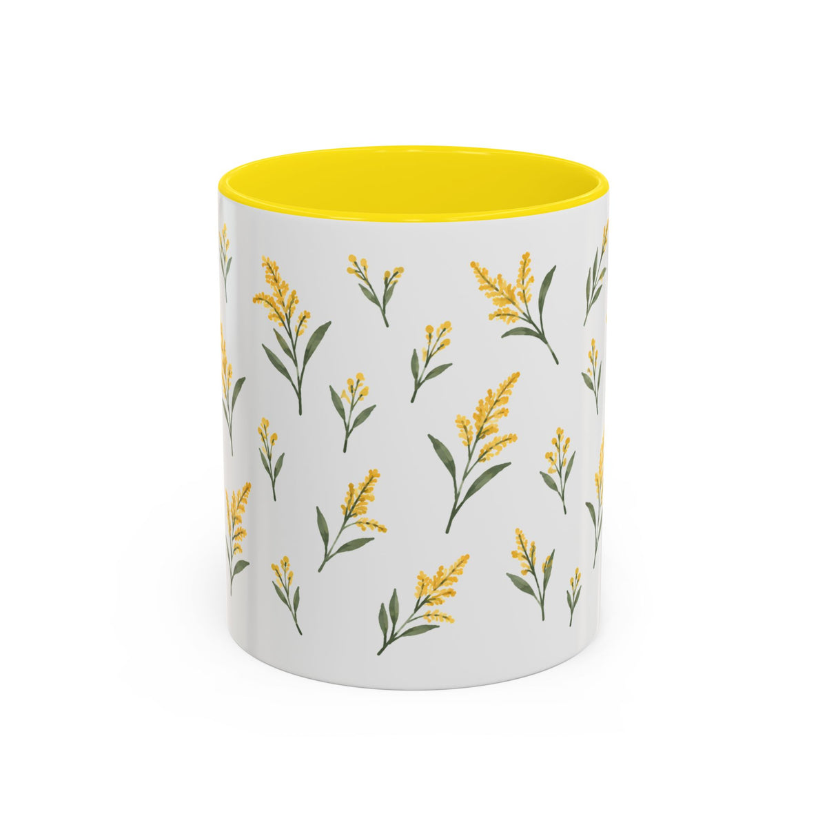 Nebraska Goldenrod Mug, State Flower Floral Coffee Cup, 11oz Botanical Gift