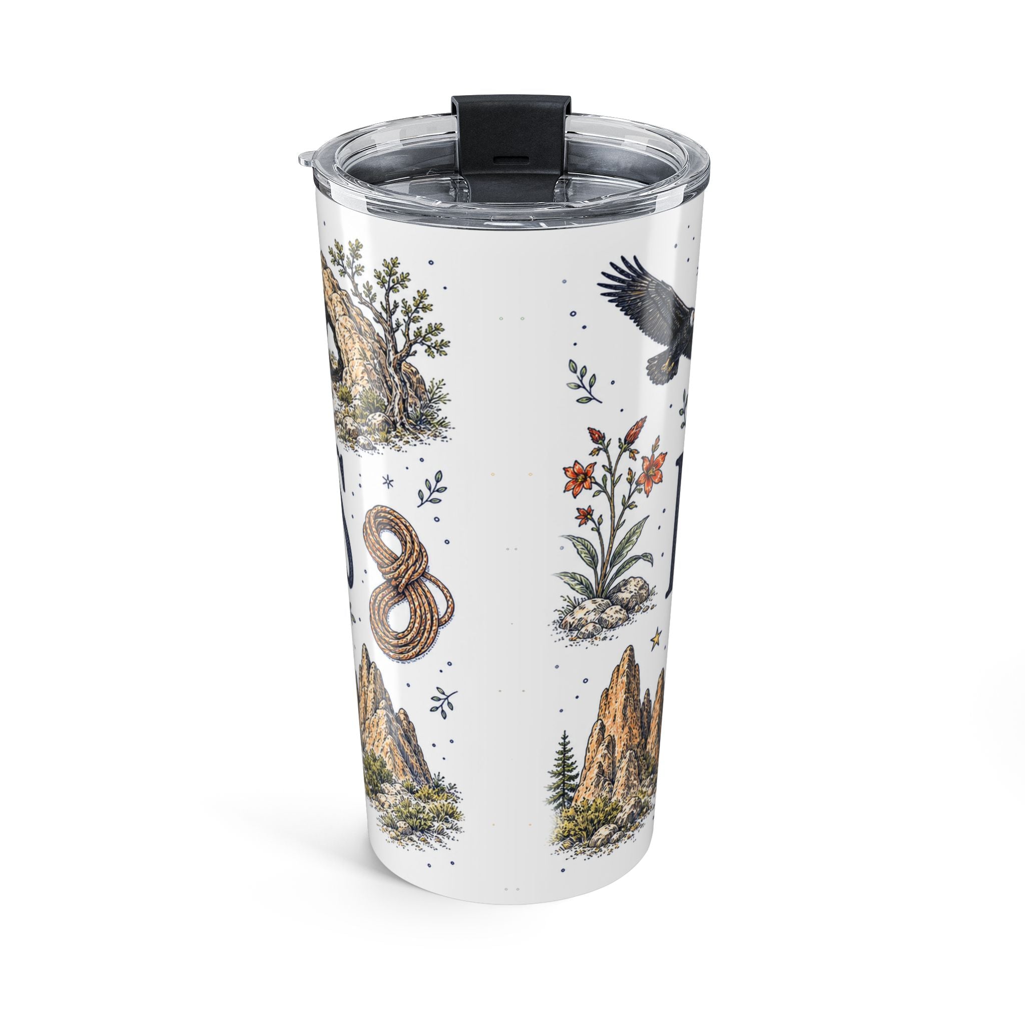 Pinnacles National Park 20oz Tumbler | California Rock Climbing Condor Gift | Insulated Stainless Steel Travel Cup