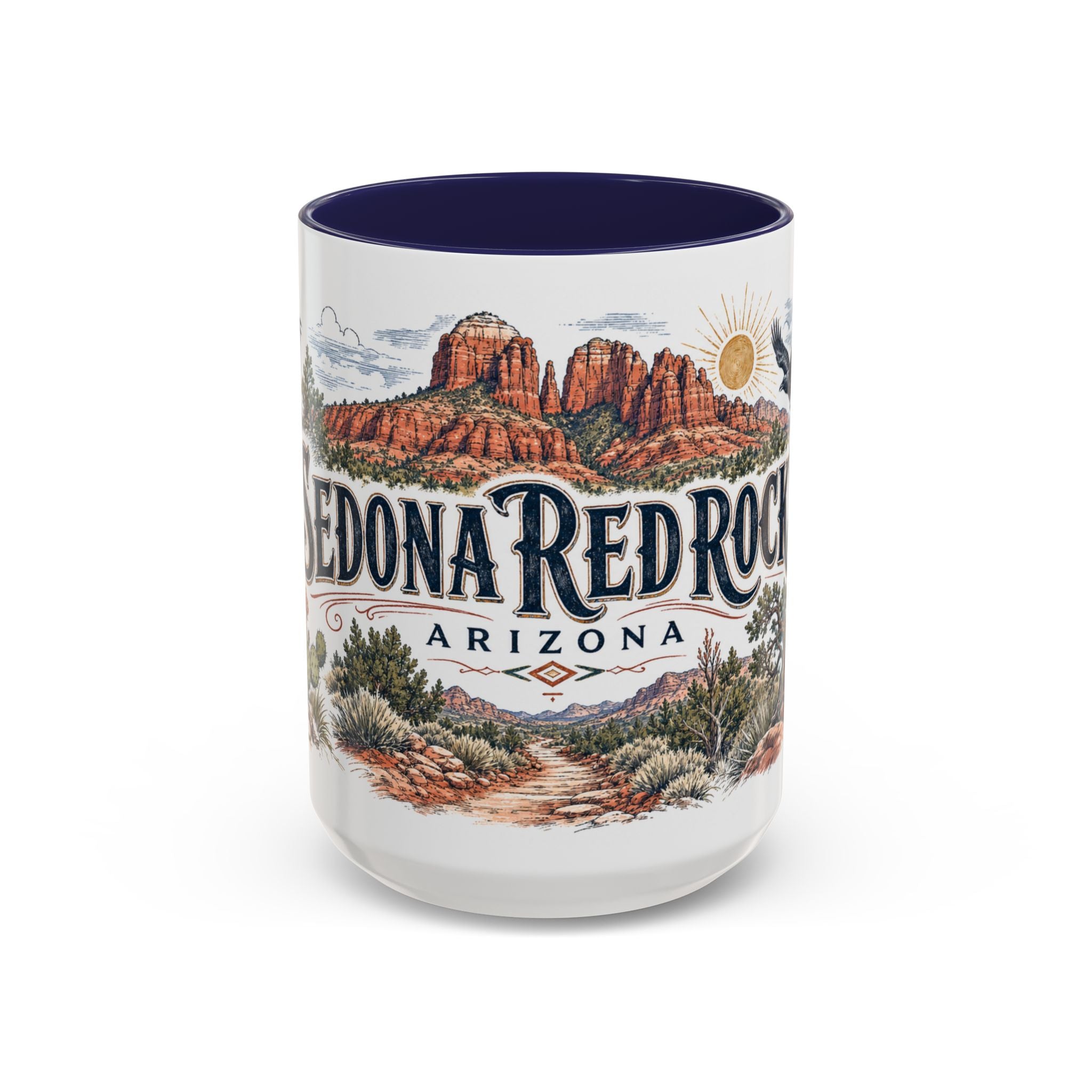 Sedona Red Rocks Mug, Arizona Travel Souvenir, Bucket List Gift, Accent Ceramic Coffee Mug 11oz 15oz