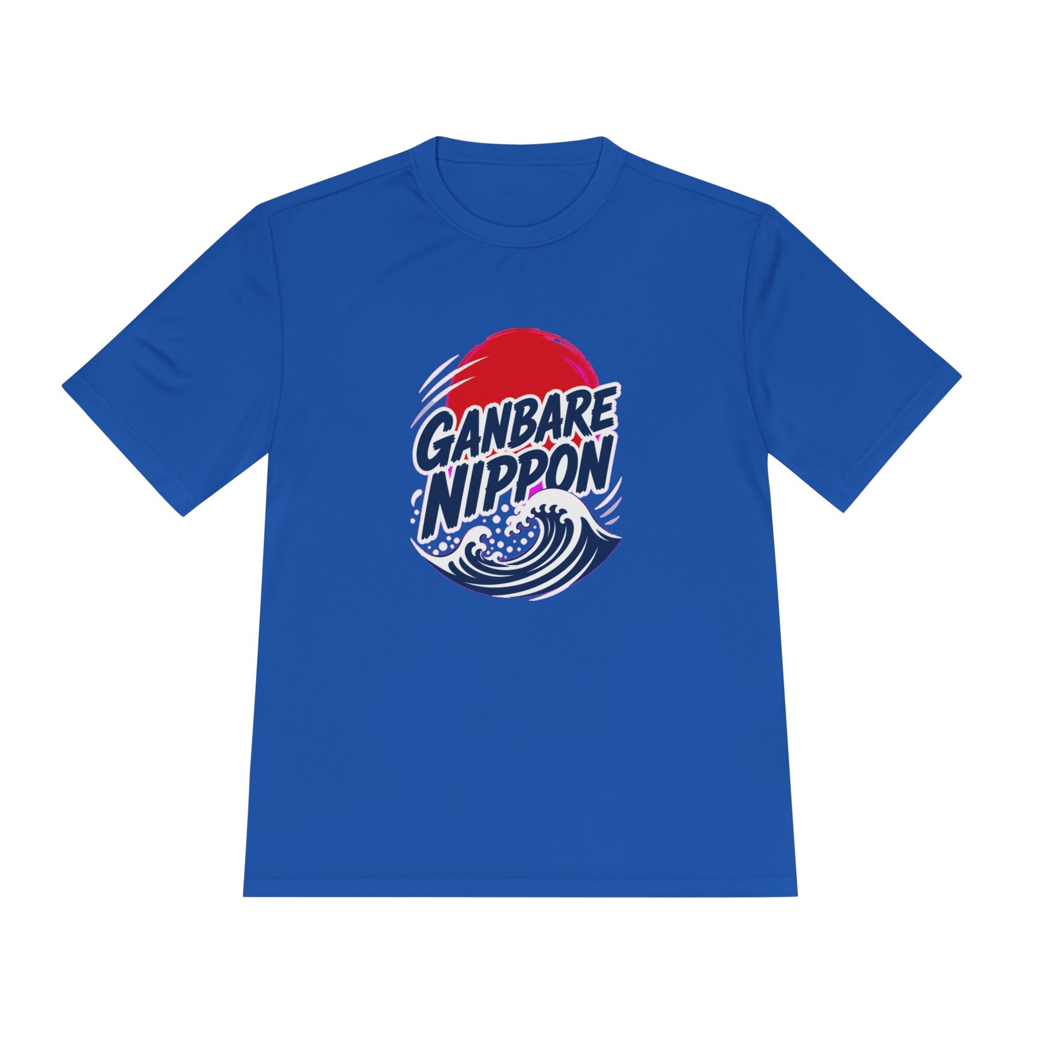 Japan Soccer Fan Shirt, Ganbare Nippon Sport Tee, Moisture Wicking Performance