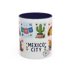 Mexico City Coffee Mug | Postage Stamp Collage Mug | Travel Souvenir Accent Cup 11oz 15oz