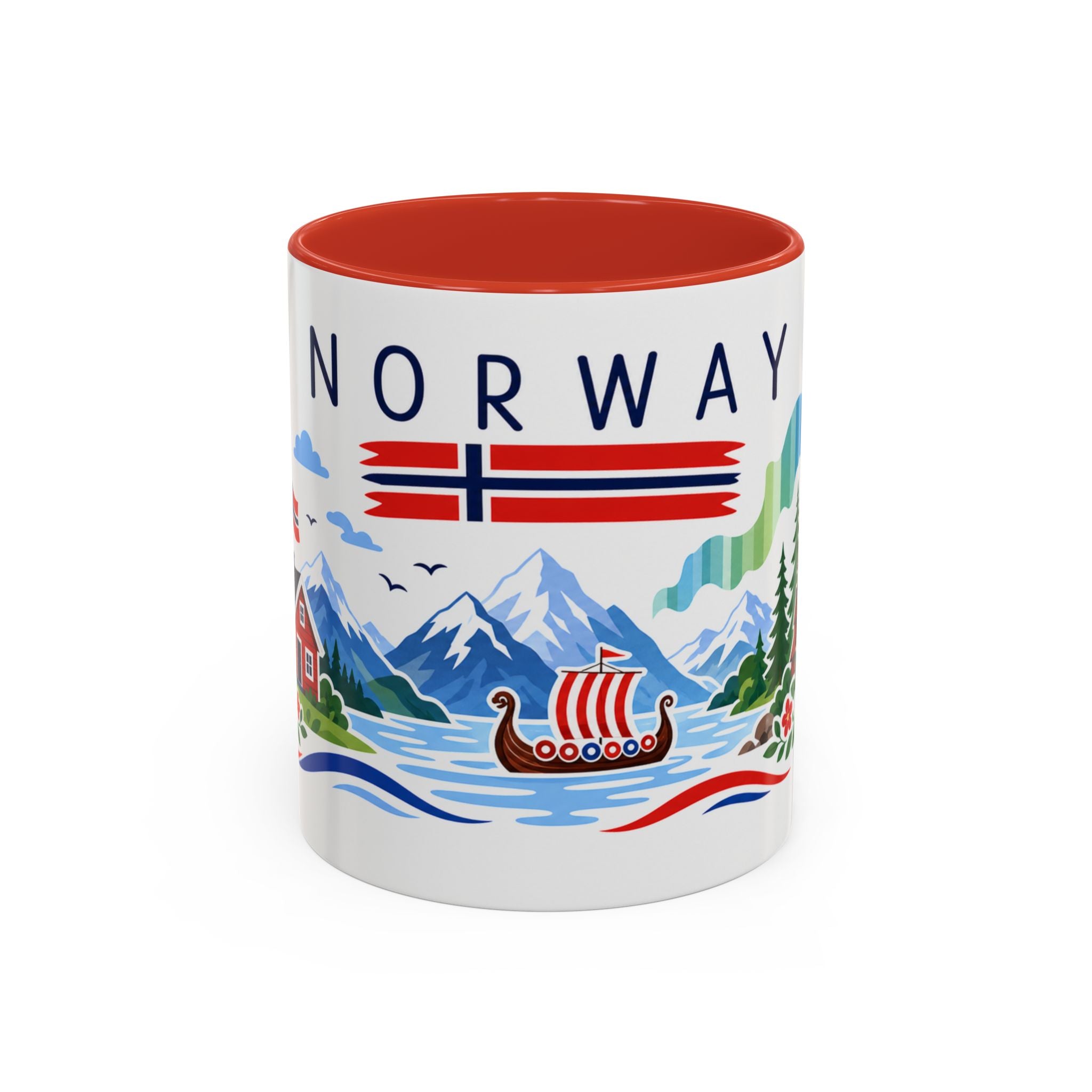 Norway Coffee Mug | Travel Souvenir Accent Mug | Country Gift Ceramic Cup 11oz 15oz
