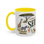 Serengeti Coffee Mug | Travel Destination Souvenir Gift | Accent Color Ceramic 11oz 15oz