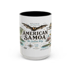 American Samoa National Park Coffee Mug | Pacific Island Rainforest Reef Gift | Accent Color Ceramic 11oz 15oz