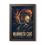 Mammoth Cave National Park Framed Poster | Vintage Travel Wall Art | Black Walnut White Frame | 16x24 20x30