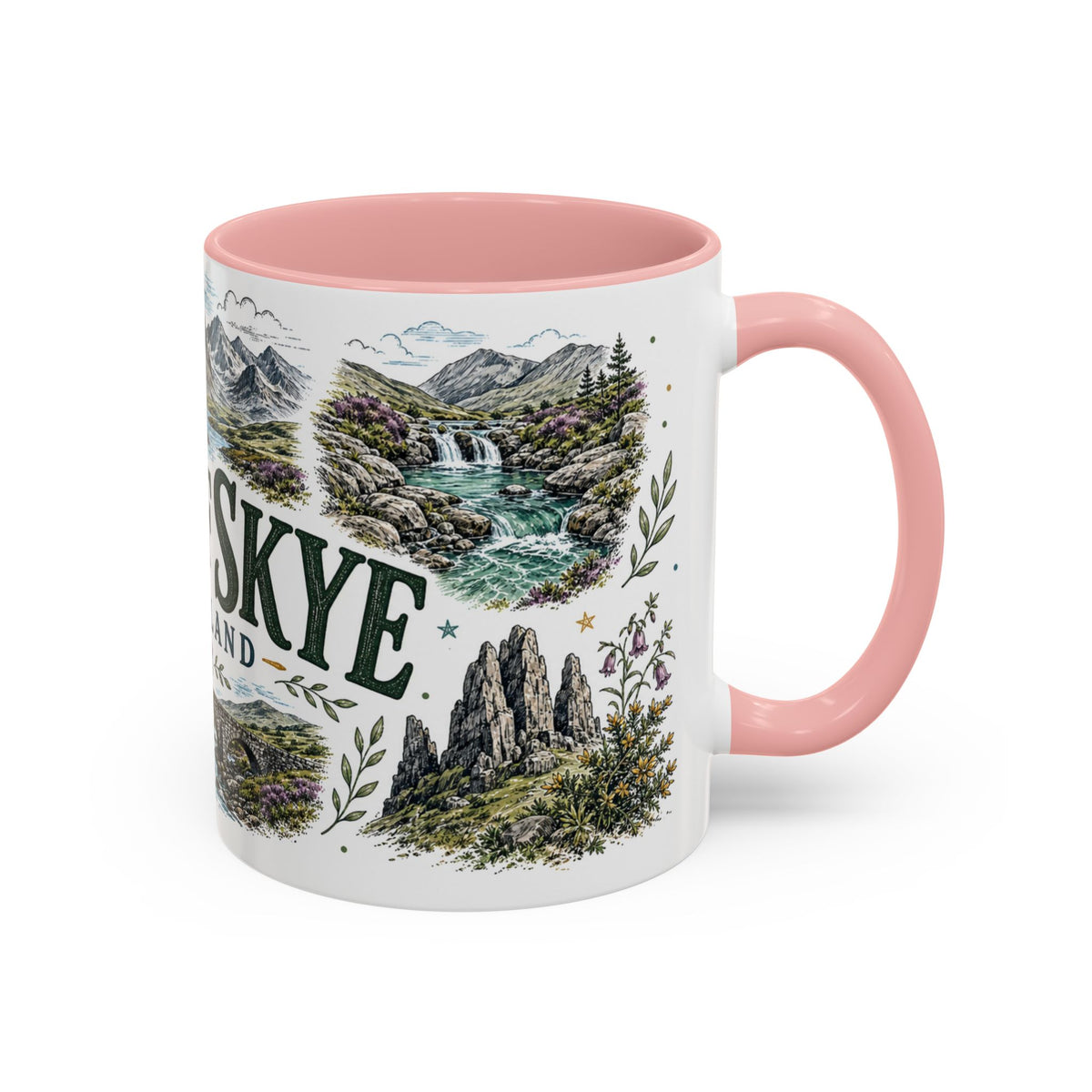 Isle of Skye Mug, Scotland Travel Souvenir, Bucket List Gift, Accent Ceramic Coffee Mug 11oz 15oz