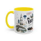 Houston Coffee Mug | Texas Souvenir City Gift | Accent Color Ceramic 11oz 15oz