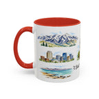 Salt Lake City Illustrated Travel Mug | City Souvenir Accent Coffee Mug | 11oz 15oz Ceramic Cup
