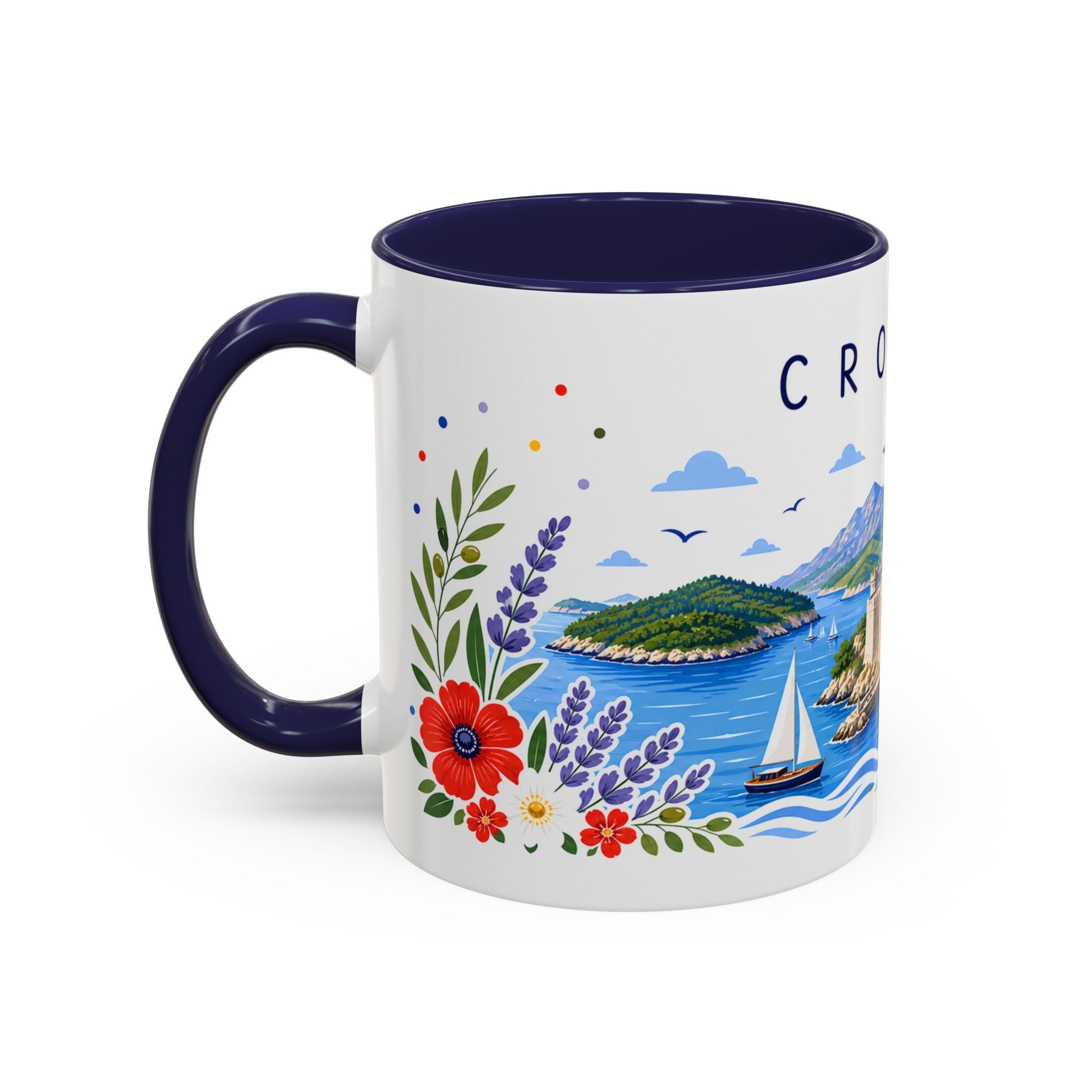 Croatia Coffee Mug | Travel Souvenir Accent Mug | Place Gift Ceramic Cup 11oz 15oz