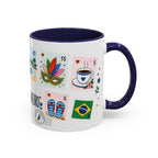 Rio de Janeiro Coffee Mug | Postage Stamp Collage Mug | Travel Souvenir Accent Cup 11oz 15oz