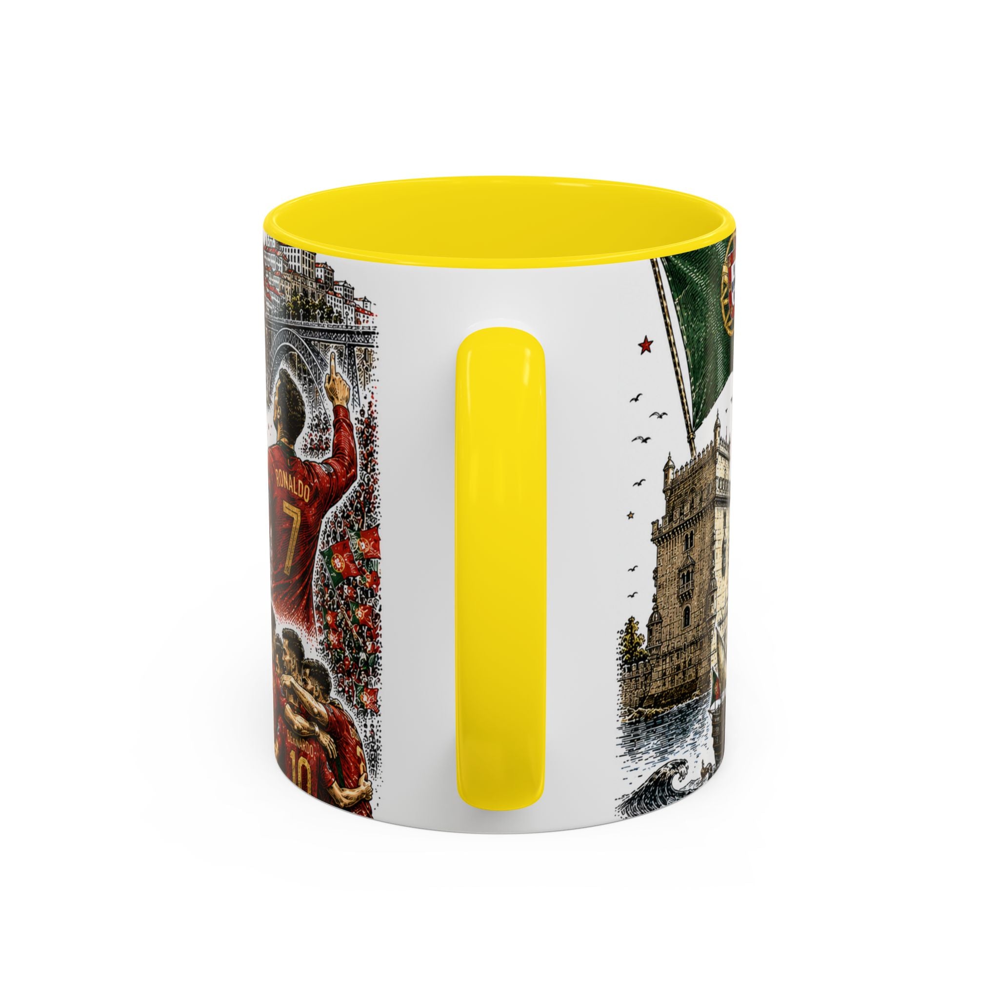 Portugal Soccer Coffee Mug | World Cup Fan Gift | Accent Color Ceramic 11oz 15oz Match Day Cup