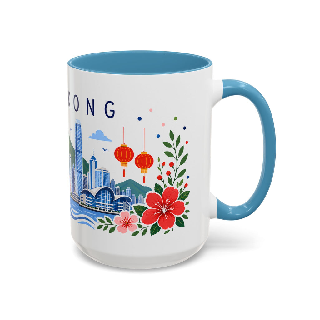 Hong Kong Coffee Mug | Travel Souvenir Accent Mug | Place Gift Ceramic Cup 11oz 15oz